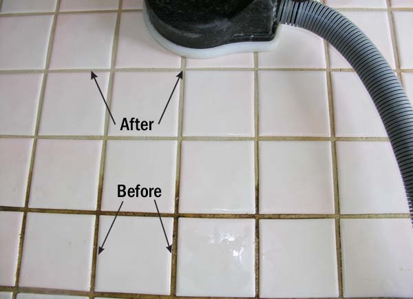 Choice Tile and Carpet Cleaning - Tile Counter Before and After